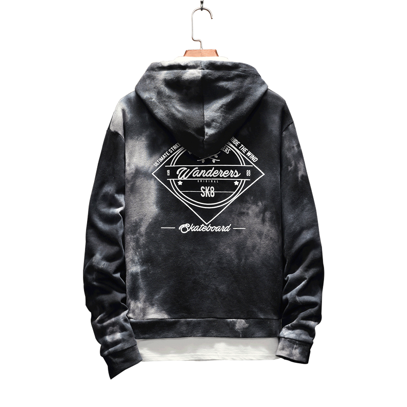 shark Hoodie Men fashion Hoodies mens Clothes patchwork sweatshirt Punk Rock Print Sweatshirt Casual Mens Clothing Streetwear