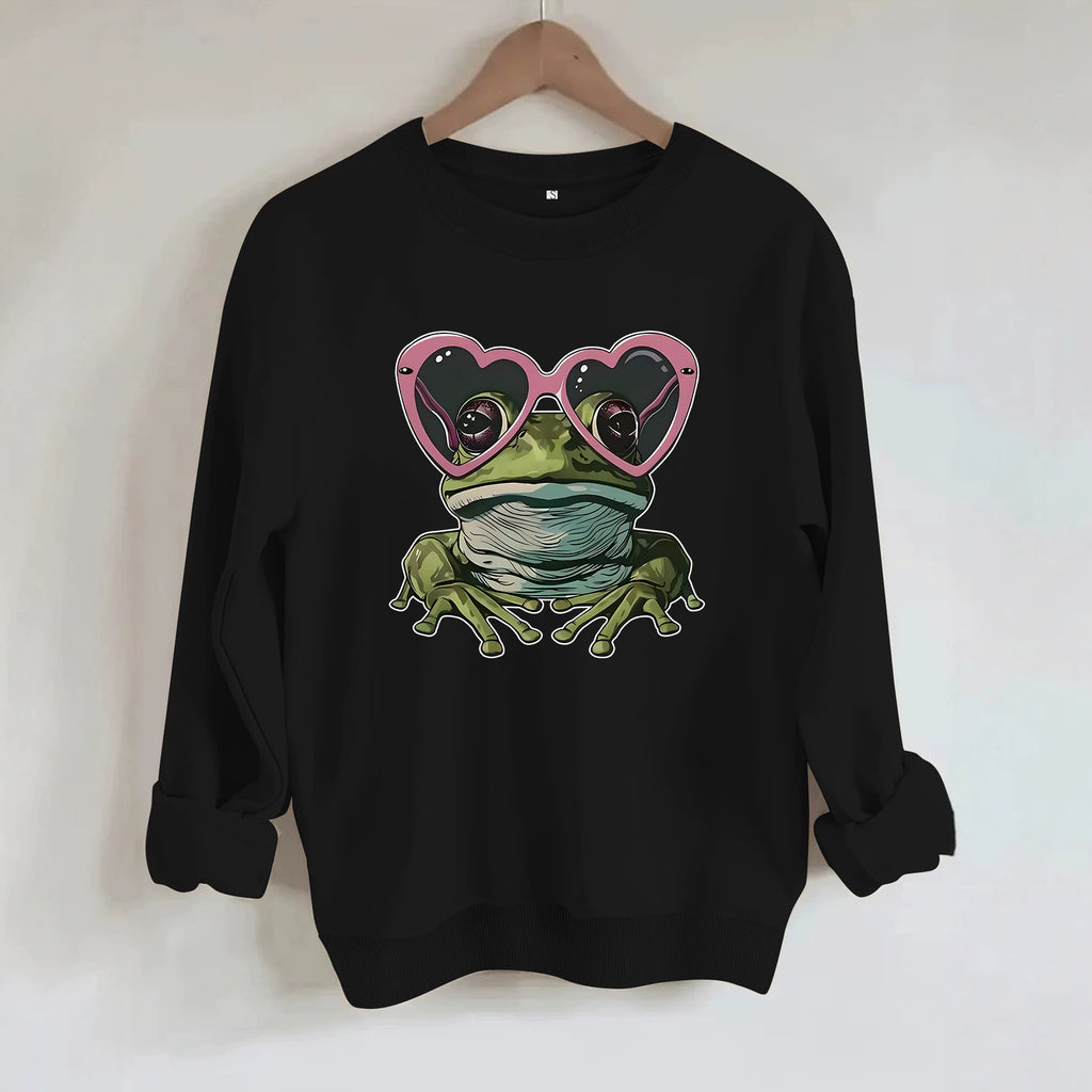 Round neck long sleeved sweatshirt