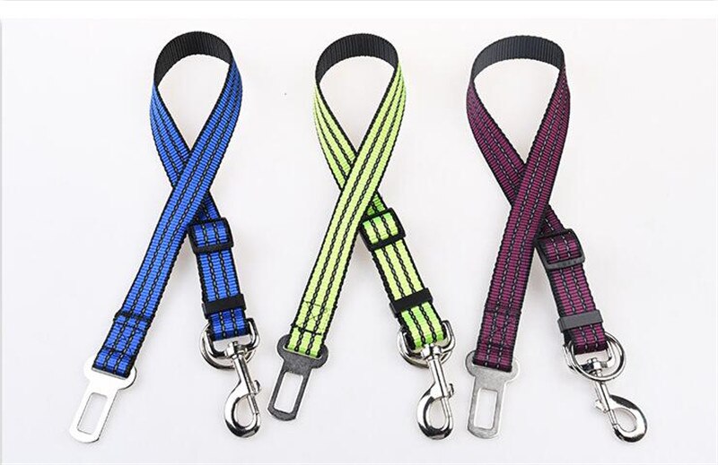 Reflective pet seat belt nylon dog traction rope keep pet's safety in car dog car seat belts high quality B43