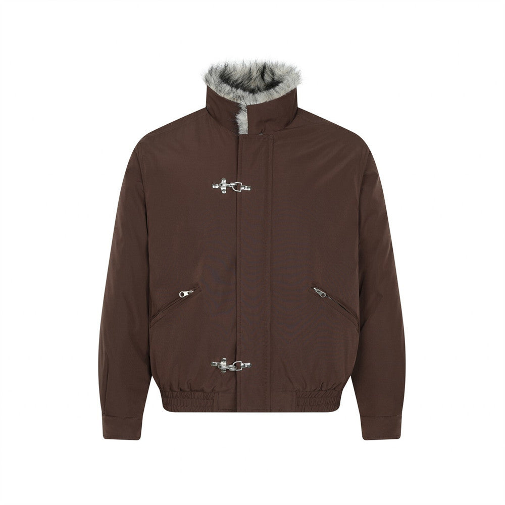 High collar cotton clothing