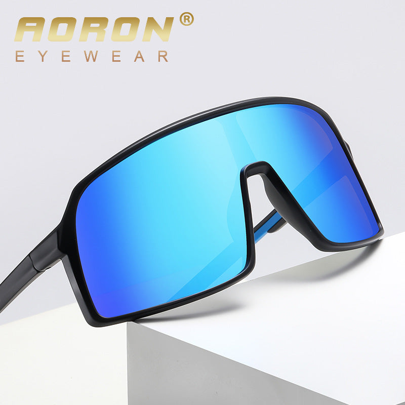 New TR90 One Piece Large Frame Sunglasses Trend Men's Polarized Sports Sunglasses Riding  Sunglasses 3034
